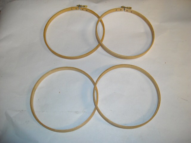 embroidery hoops disassembled